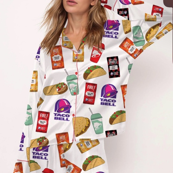 BRAND NEW Sheshow Taco Bell pajamas size XL - Picture 2 of 5